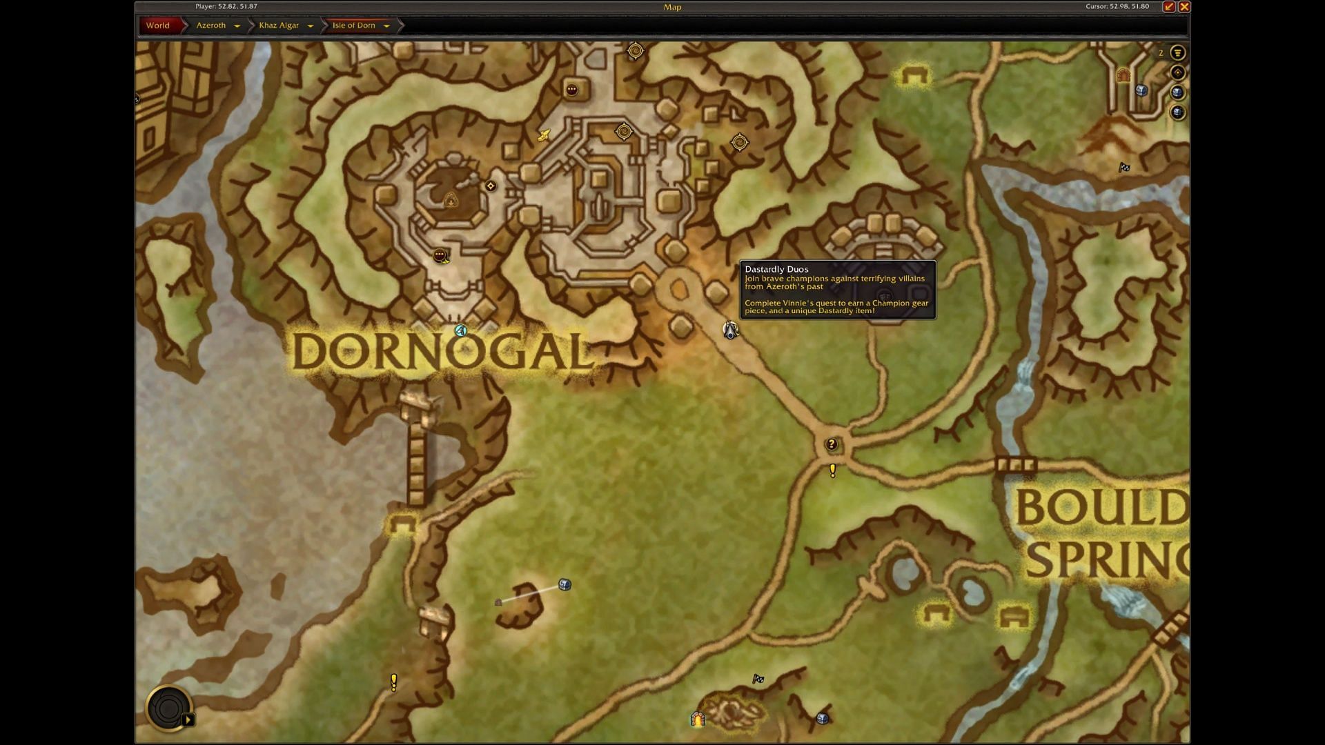 It's pretty easy to find the Dastardly Duos events in each of the main cities (Image via Blizzard Entertainment)